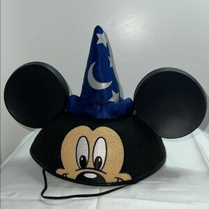 Disney Mickey Mouse Sorcerer Hat with Ears with strap
